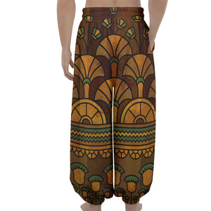 Egyptian Ethnic Pattern Print Lantern Pants