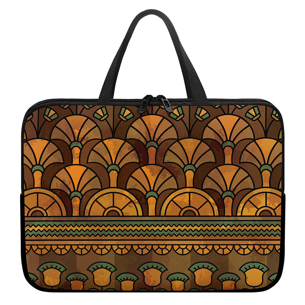 Egyptian Ethnic Pattern Print Laptop Sleeve With Handle