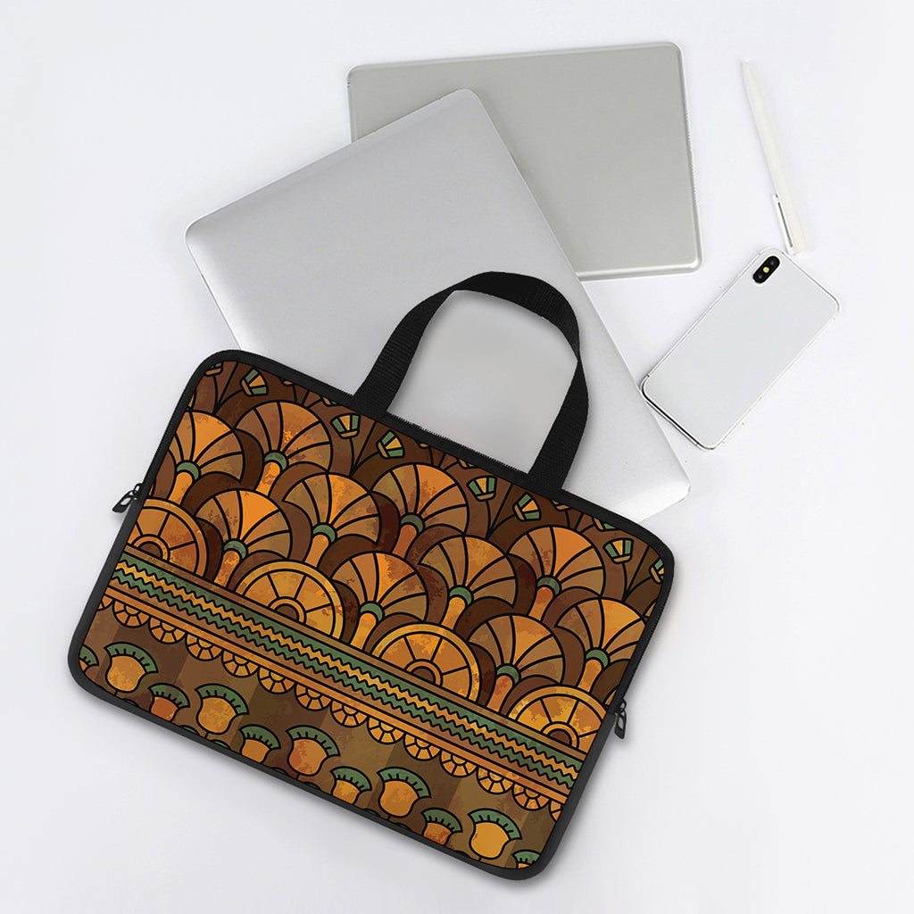 Egyptian Ethnic Pattern Print Laptop Sleeve With Handle