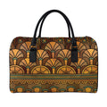 Egyptian Ethnic Pattern Print Leather Duffel Bag