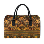 Egyptian Ethnic Pattern Print Leather Duffle Bag