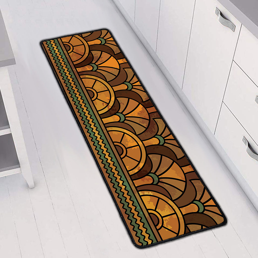 Egyptian Ethnic Pattern Print Long Kitchen Mat