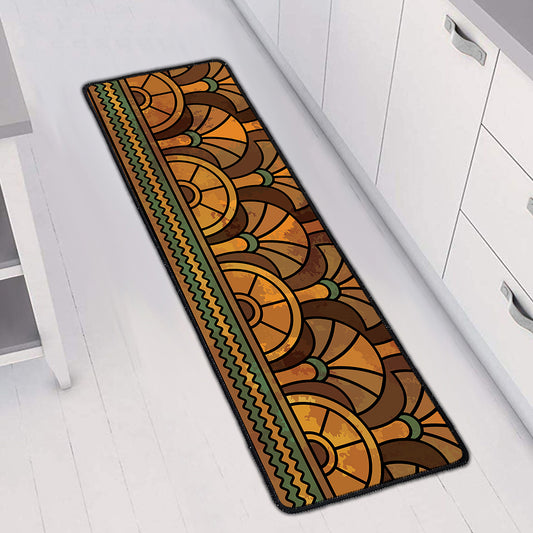 Egyptian Ethnic Pattern Print Long Kitchen Mat