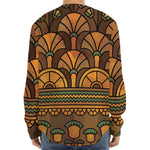 Egyptian Ethnic Pattern Print Long Sleeve Baseball Jersey