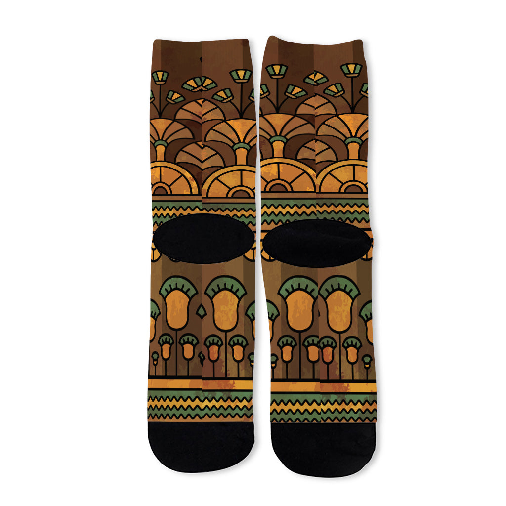 Egyptian Ethnic Pattern Print Long Socks