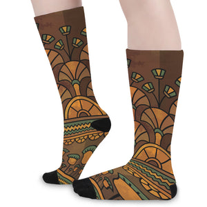 Egyptian Ethnic Pattern Print Long Socks