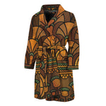 Egyptian Ethnic Pattern Print Men's Bathrobe