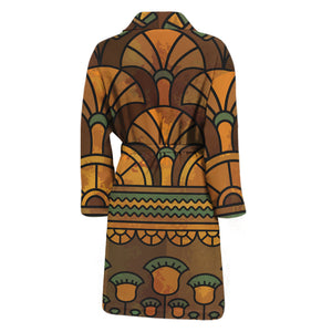 Egyptian Ethnic Pattern Print Men's Bathrobe