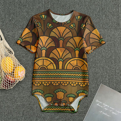Egyptian Ethnic Pattern Print Men's Bodysuit