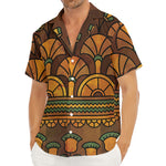 Egyptian Ethnic Pattern Print Men's Deep V-Neck Shirt