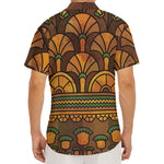 Egyptian Ethnic Pattern Print Men's Deep V-Neck Shirt