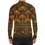 Egyptian Ethnic Pattern Print Men's Long Sleeve Rash Guard