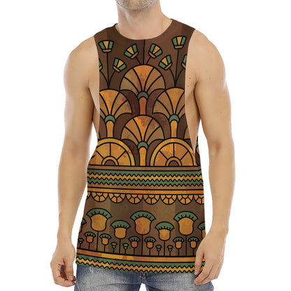 Egyptian Ethnic Pattern Print Men's Muscle Tank Top