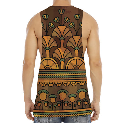 Egyptian Ethnic Pattern Print Men's Muscle Tank Top