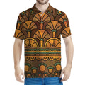 Egyptian Ethnic Pattern Print Men's Polo Shirt