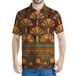 Egyptian Ethnic Pattern Print Men's Polo Shirt