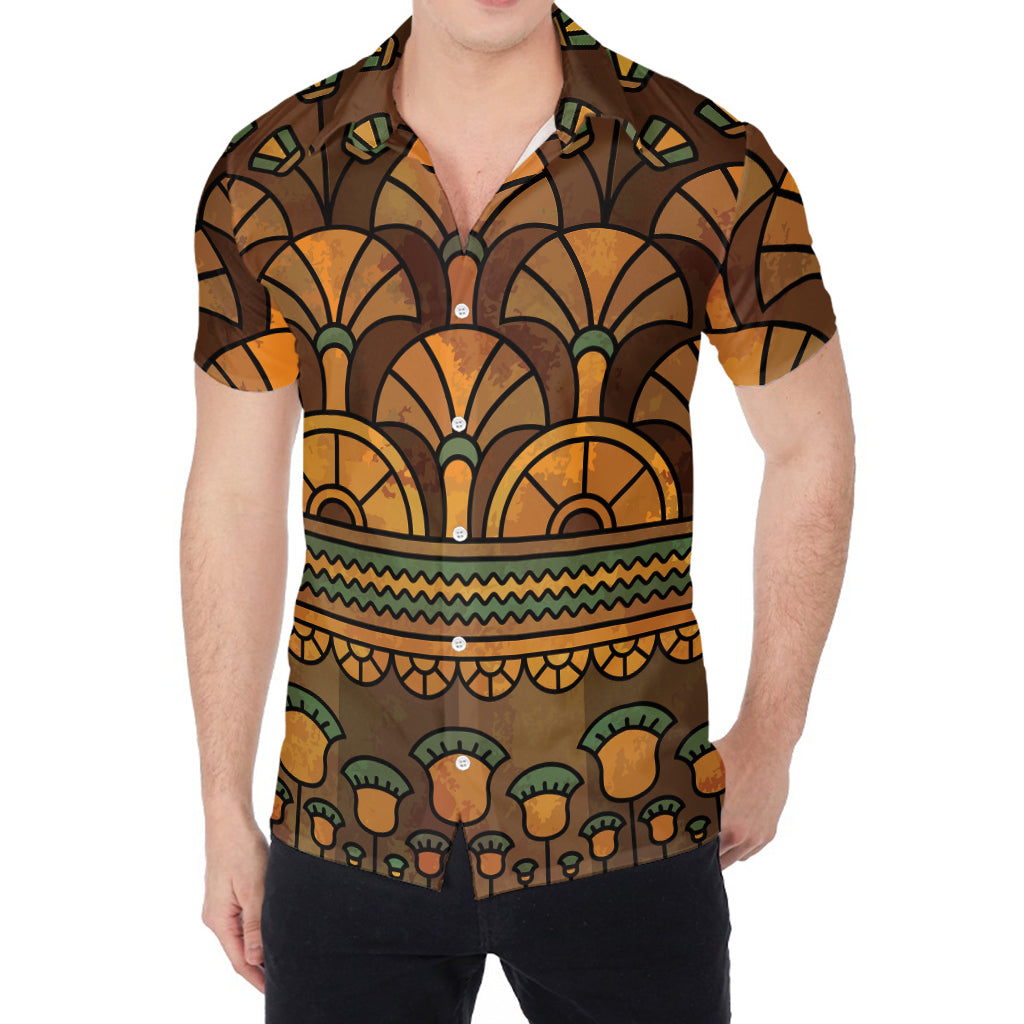 Egyptian Ethnic Pattern Print Men's Shirt