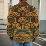 Egyptian Ethnic Pattern Print Men's Shirt Jacket