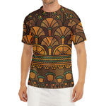Egyptian Ethnic Pattern Print Men's Short Sleeve Rash Guard