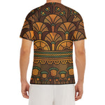 Egyptian Ethnic Pattern Print Men's Short Sleeve Rash Guard