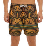 Egyptian Ethnic Pattern Print Men's Split Running Shorts