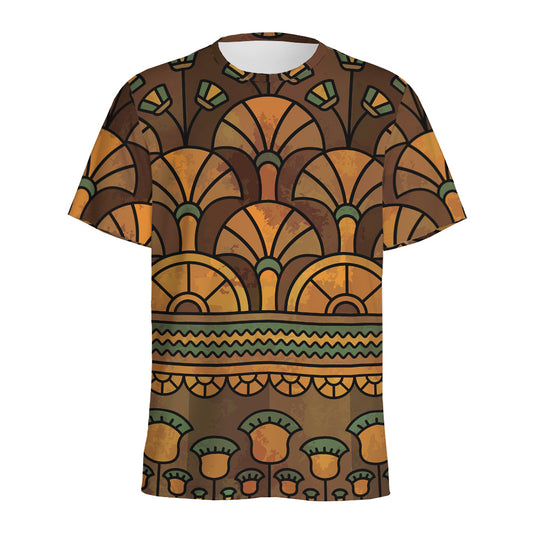 Egyptian Ethnic Pattern Print Men's Sports T-Shirt