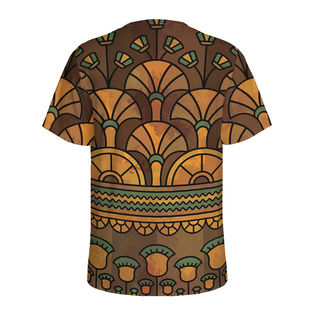 Egyptian Ethnic Pattern Print Men's Sports T-Shirt
