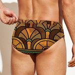 Egyptian Ethnic Pattern Print Men's Swim Briefs