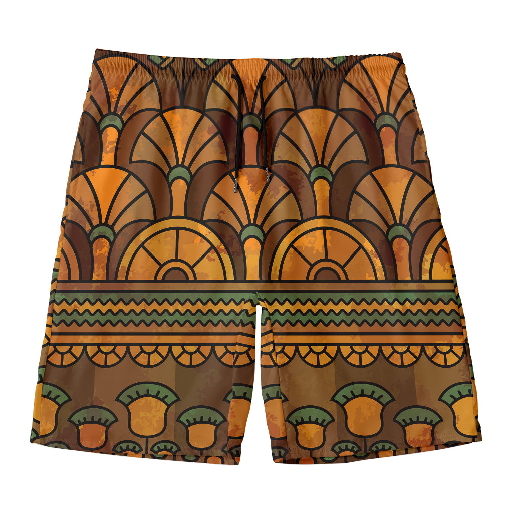 Egyptian Ethnic Pattern Print Men's Swim Trunks