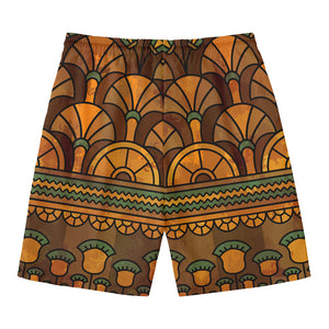 Egyptian Ethnic Pattern Print Men's Swim Trunks