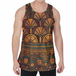 Egyptian Ethnic Pattern Print Men's Velvet Tank Top