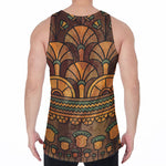 Egyptian Ethnic Pattern Print Men's Velvet Tank Top