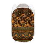 Egyptian Ethnic Pattern Print Mesh Laundry Hamper