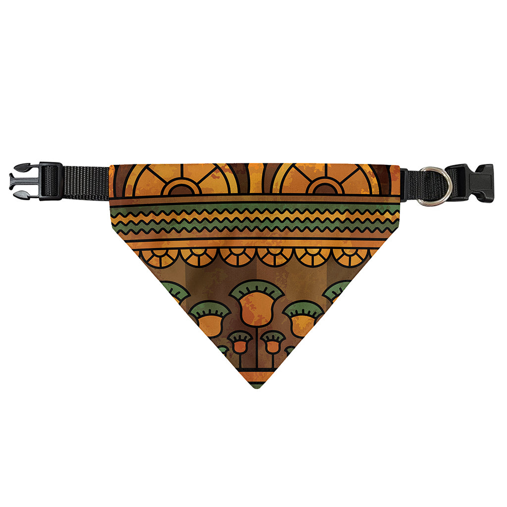 Egyptian Ethnic Pattern Print Over The Collar Dog Bandana
