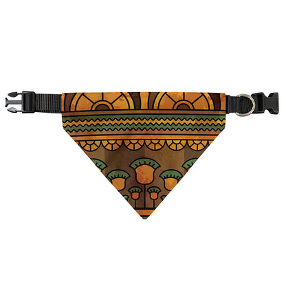Egyptian Ethnic Pattern Print Over The Collar Dog Bandana
