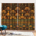 Egyptian Ethnic Pattern Print Pencil Pleat Curtains