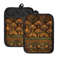 Egyptian Ethnic Pattern Print Pot Holders With Pocket