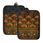 Egyptian Ethnic Pattern Print Pot Holders With Pocket