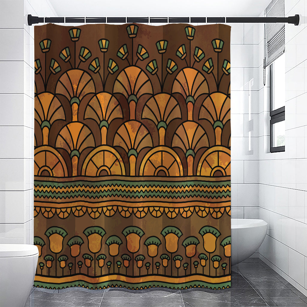 Egyptian Ethnic Pattern Print Premium Shower Curtain
