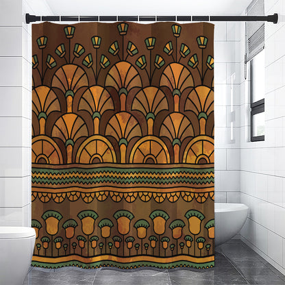 Egyptian Ethnic Pattern Print Premium Shower Curtain