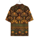 Egyptian Ethnic Pattern Print Rayon Hawaiian Shirt