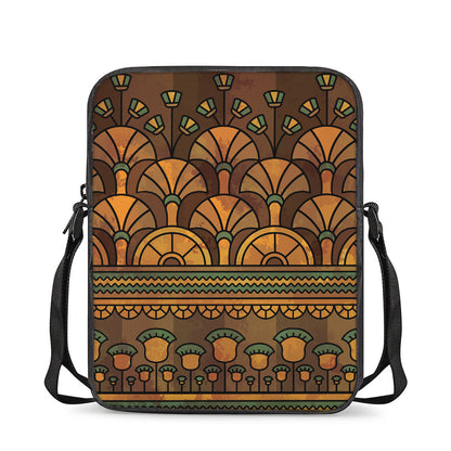 Egyptian Ethnic Pattern Print Rectangular Crossbody Bag