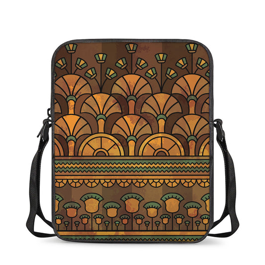Egyptian Ethnic Pattern Print Rectangular Crossbody Bag