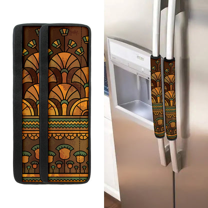 Egyptian Ethnic Pattern Print Refrigerator Handle Covers