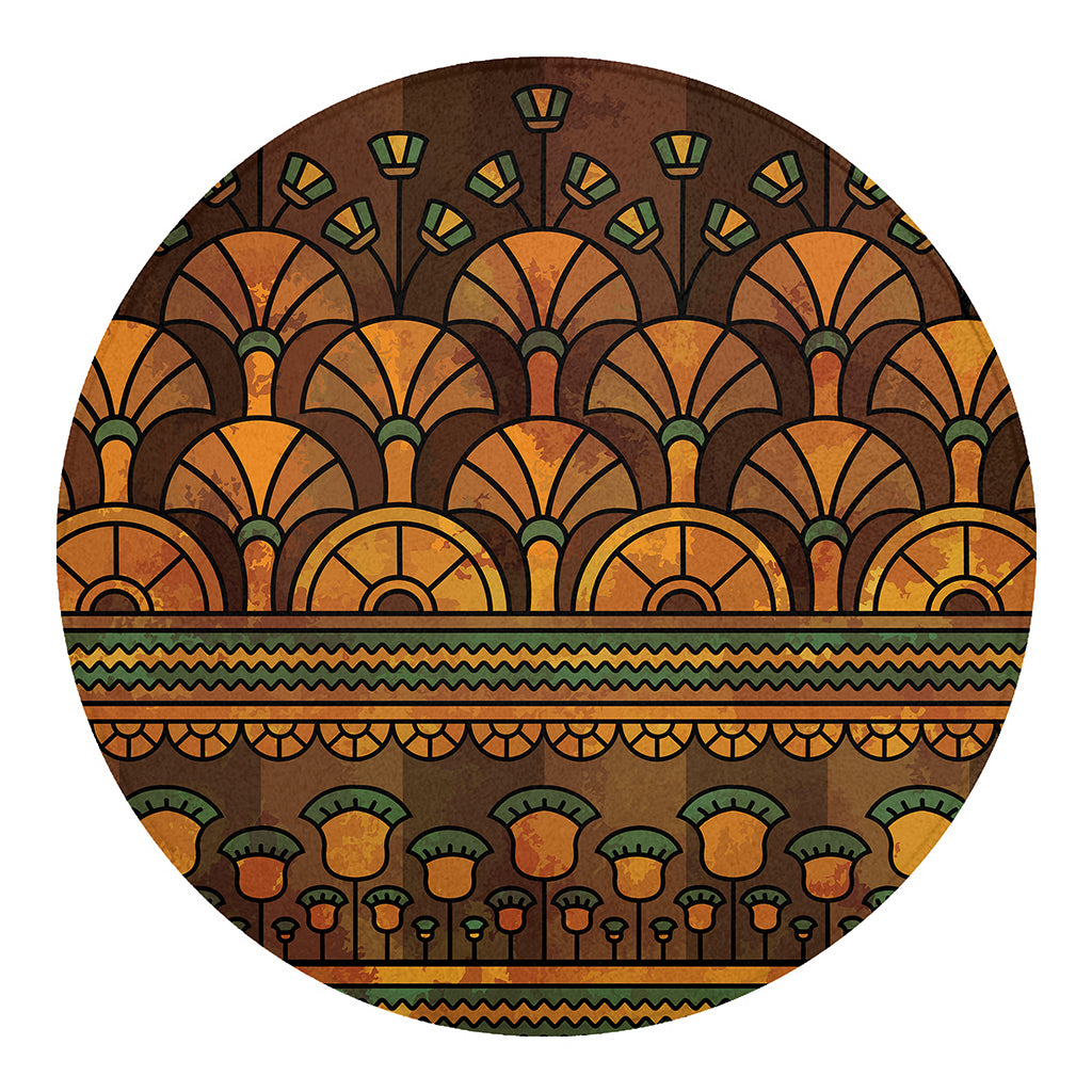 Egyptian Ethnic Pattern Print Round Blanket