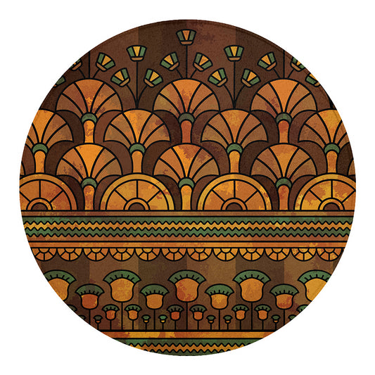 Egyptian Ethnic Pattern Print Round Blanket