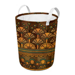 Egyptian Ethnic Pattern Print Round Laundry Basket