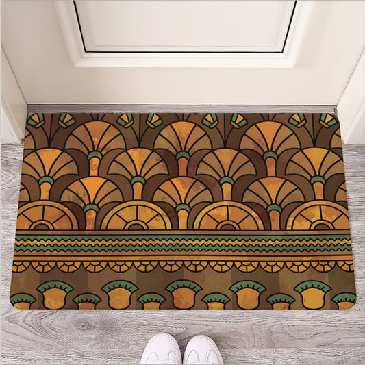 Egyptian Ethnic Pattern Print Rubber Doormat