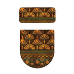 Egyptian Ethnic Pattern Print Toilet Lid And Tank Cover Set