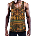 Egyptian Ethnic Pattern Print Men's Workout Tank Top